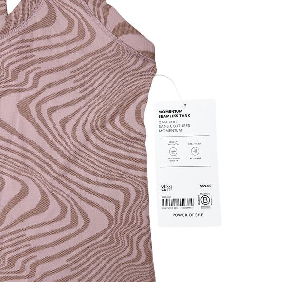 NWT ATHLETA Momentum Sleeveless Tank Sz XXS Marble Mauve Pink - Picture 3 of 6